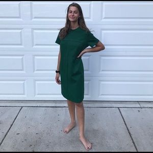 Vintage 1960s emerald green mod dress